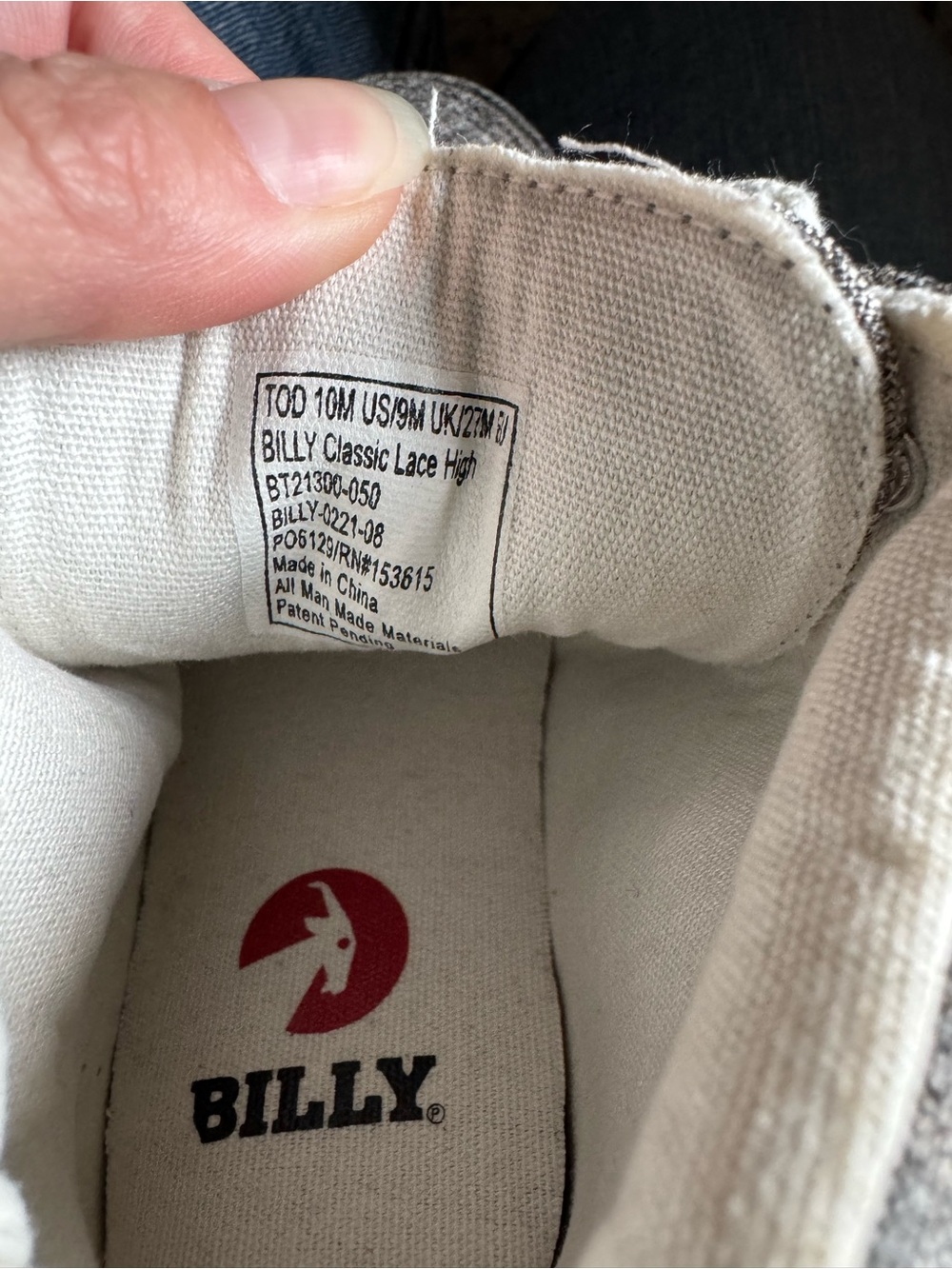 Billy Classic Kids Gray High-Top Sneaker - Picture 11 of 11